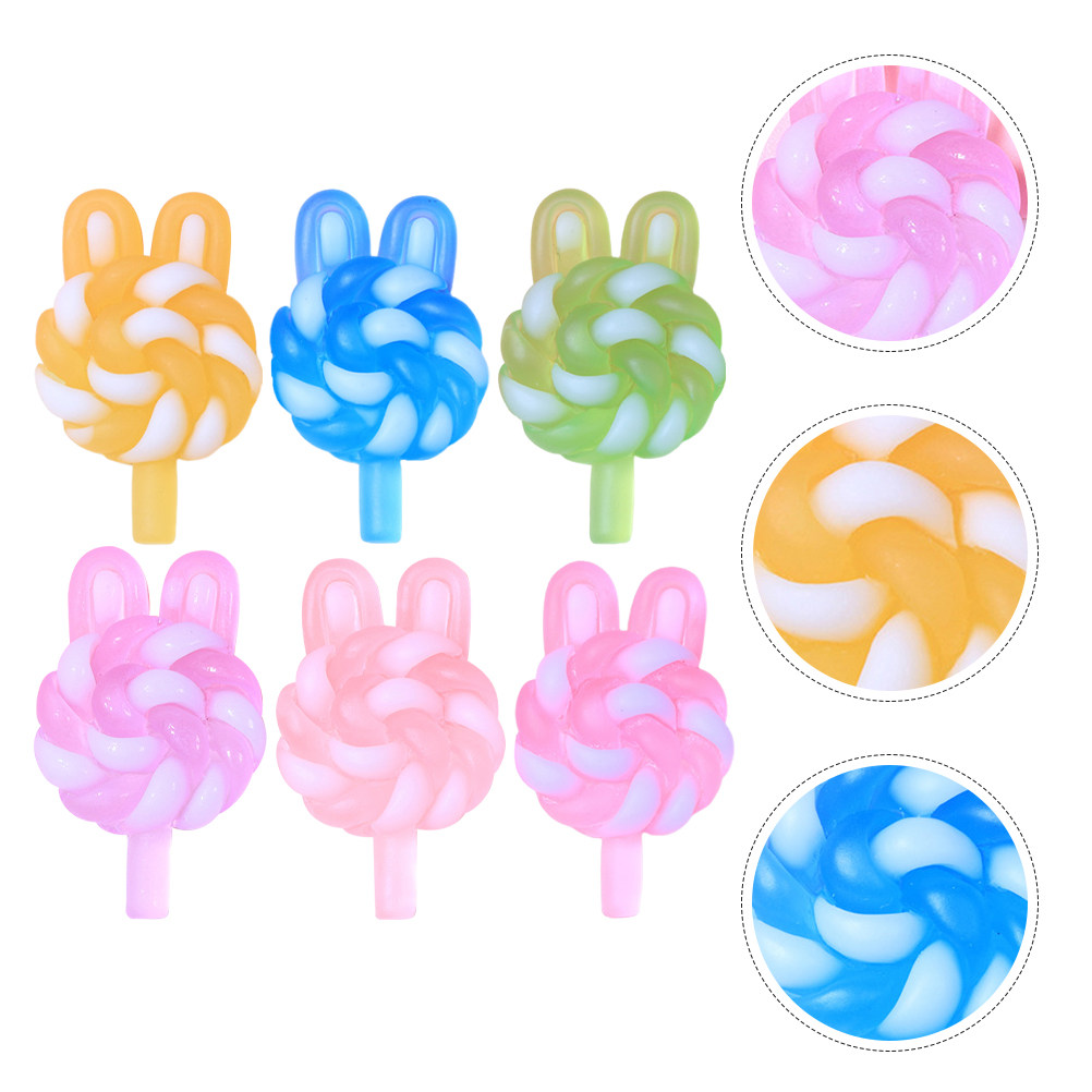 Resin Craft Material - 24 piezas de dijes de piruleta