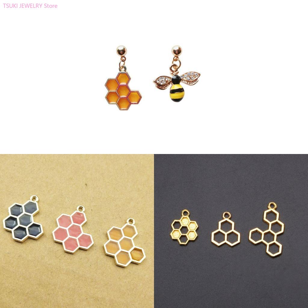 Bezels Set Pendant - 62KE 10x/Set colgante panal dorado, marco