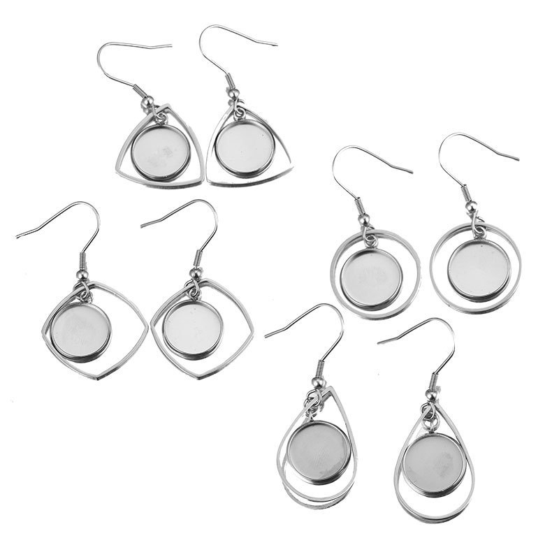 Bezels Set Pendant - Bandeja de acero inoxidable con bisel,