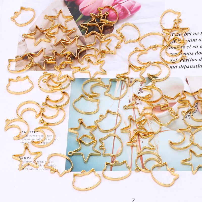 Bezels Set Pendant - Mini colgante de Marco geométrico, artesanía