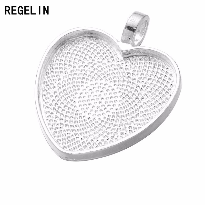 REGELIN-cabujones de corazón p - Bezels Set Pendant reseña y precio