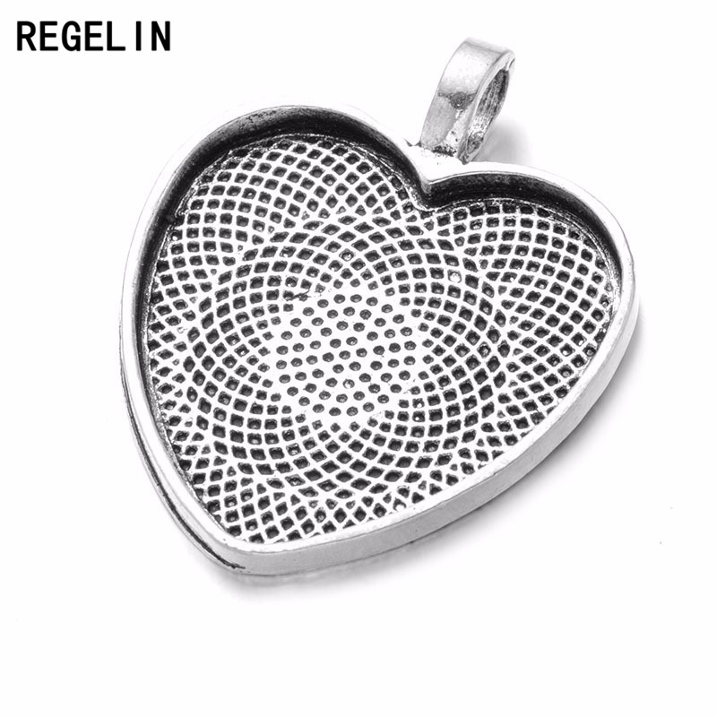 REGELIN-cabujones de corazón p - Bezels Set Pendant reseña y precio