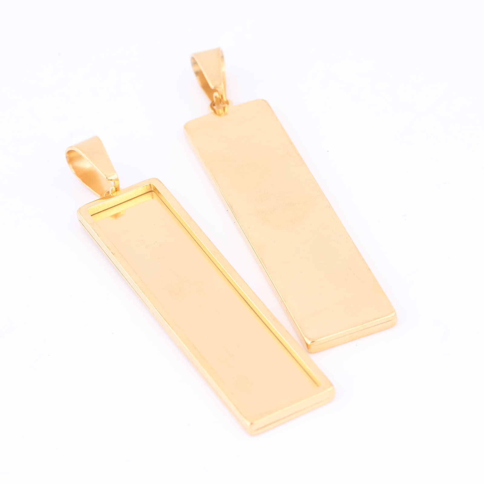 Colgante de cabujón rectangula - Bezels Set Pendant reseña y precio