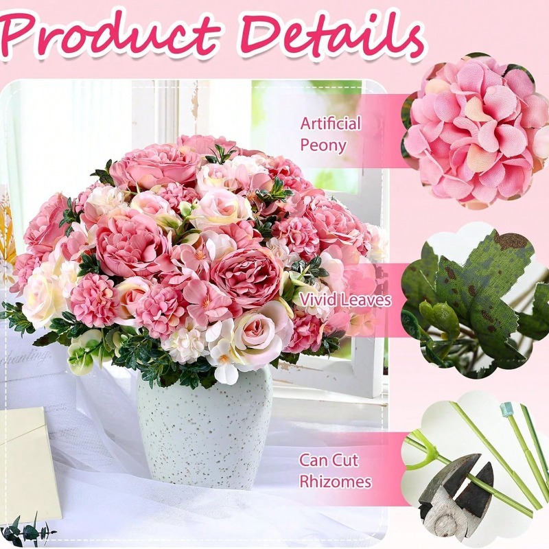 Ramo de rosas artificiales de  - Dried Flower Bulk reseña y precio