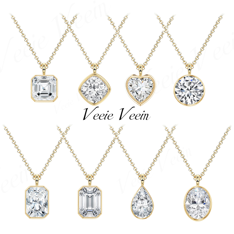 Collar con Colgante de Moissan - Bezels Set Pendant reseña y precio