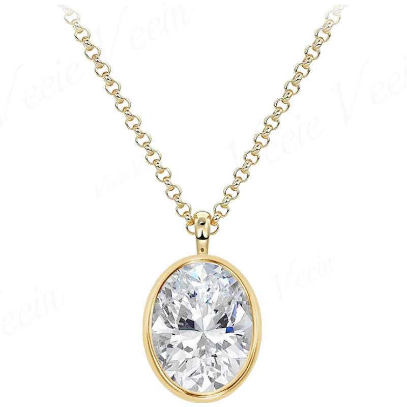 Collar con Colgante de Moissan - Bezels Set Pendant reseña y precio