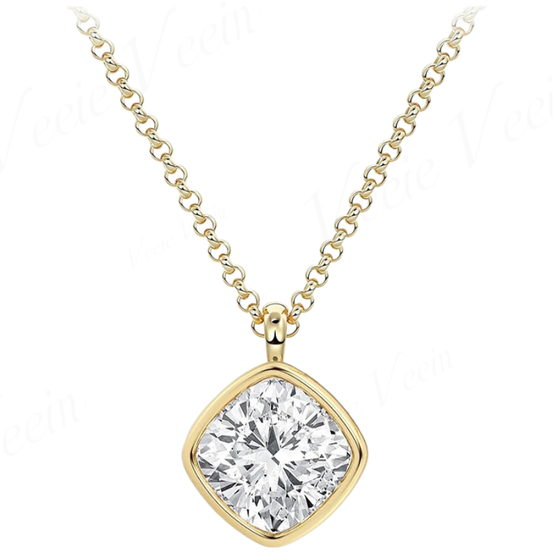 Collar con Colgante de Moissan - Bezels Set Pendant reseña y precio