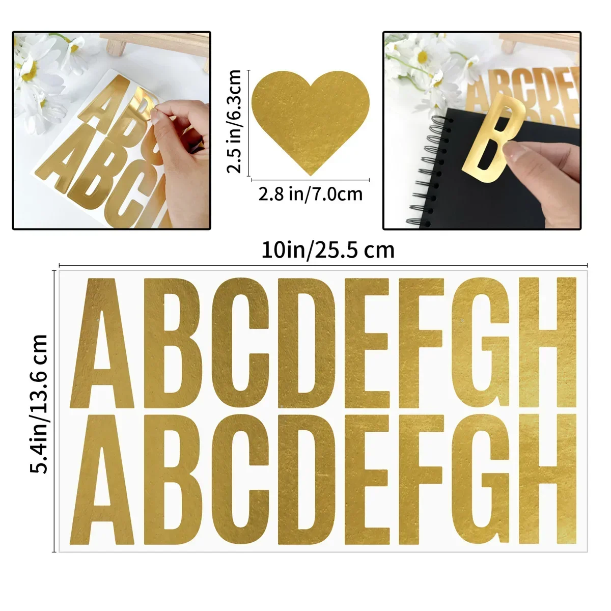 100 Uds. 6 hojas de pegatinas  - Gold Foil Flakes reseña y precio