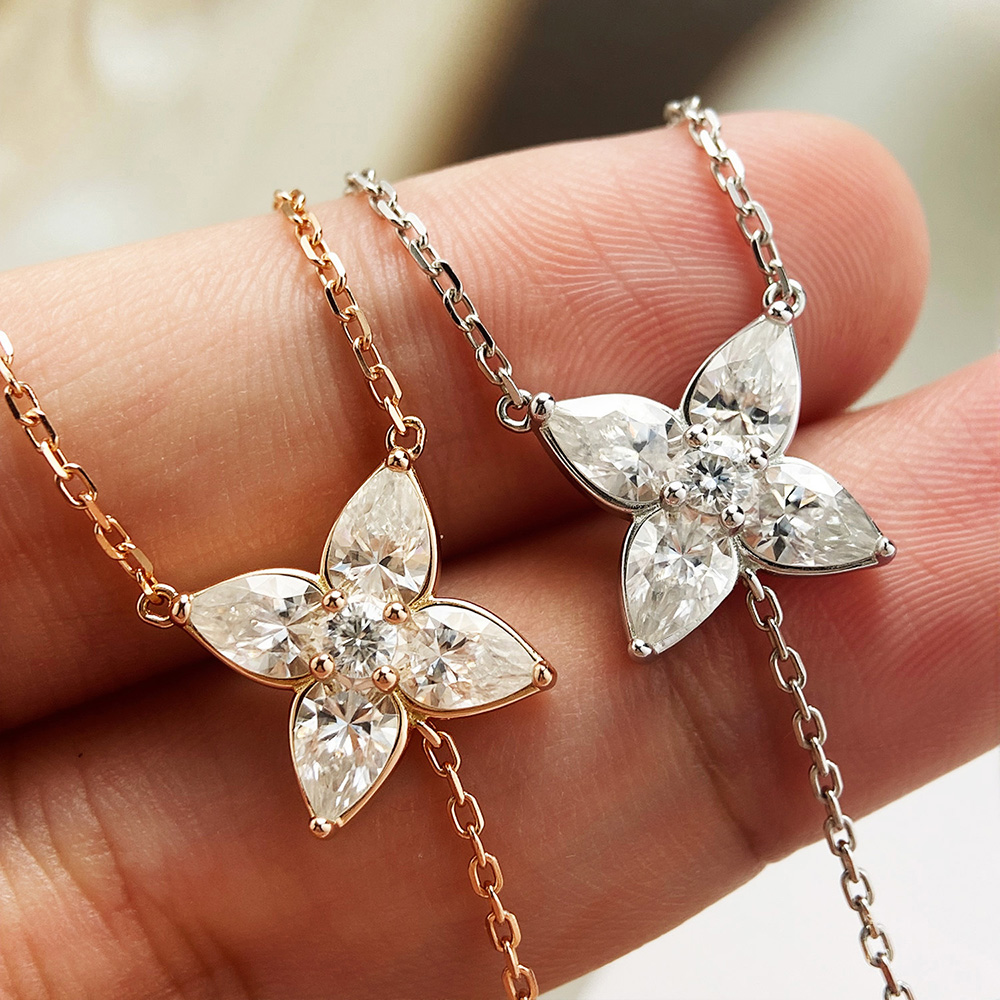 Collar con colgante de moissan - Bezels Set Pendant reseña y precio